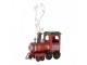 Červená kovová dekorace vláček Locomotive - 63*15*38/50 cm