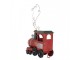 Červená kovová dekorace vláček Locomotive - 63*15*38/50 cm