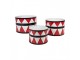 3ks kovový dekorační buben Christmas Drum - Ø 47*32 / Ø 39*28 / Ø 31*22 cm