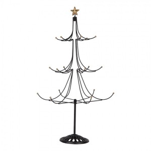 Černá antik kovová dekorace stromek Christmas Tree - Ø 41*71 cm