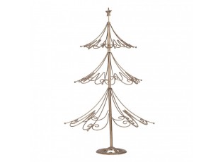 Zlatá antik kovová dekorace stromek Christmas tree - Ø 46*75 cm