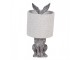 Šedá stolní lampa králík s chlupatým stínidlem Rabbi - Ø 20*43 cm E27/ma* 1*60W