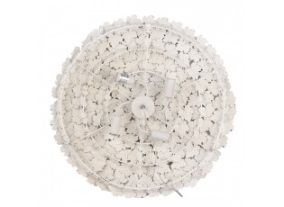 Béžovo-šedé antik nástěnné světlo s listy Esmé - Ø 62*12 cm E27/ma* 4*60W