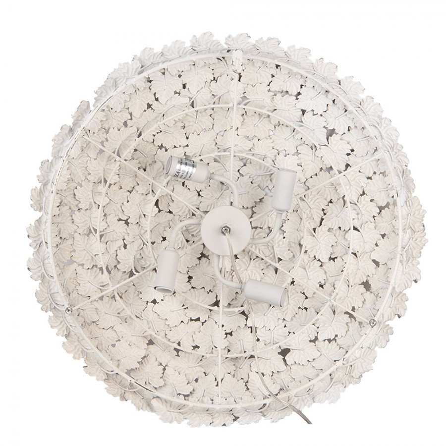 Béžovo-šedé antik nástěnné světlo s listy Esmé - Ø 62*12 cm E27/ma* 4*60W