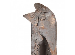 Měděná antik kovová dekorace dámská lodička Brocante - 32*12*36 cm