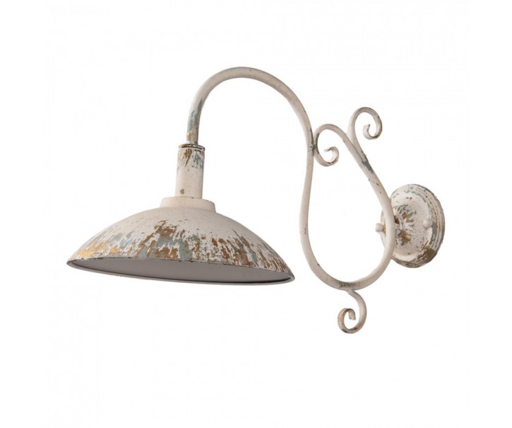 Béžová antik kovová nástěnná lampa Xavièrra - 49*23*27 cm E14/ma* 1*25W