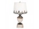 Béžová antik kovová stolní lampa Florence - Ø 32*60 cm E27/max 1*60W