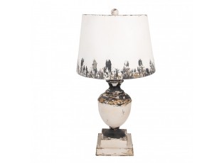 Béžová antik kovová stolní lampa Florence - Ø 32*60 cm E27/max 1*60W