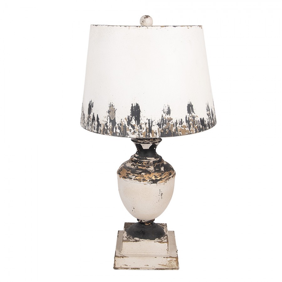 Béžová antik kovová stolní lampa Florence - Ø 32*60 cm E27/max 1*60W