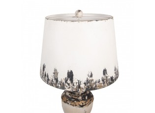 Béžová antik kovová stolní lampa Florence - Ø 32*60 cm E27/max 1*60W