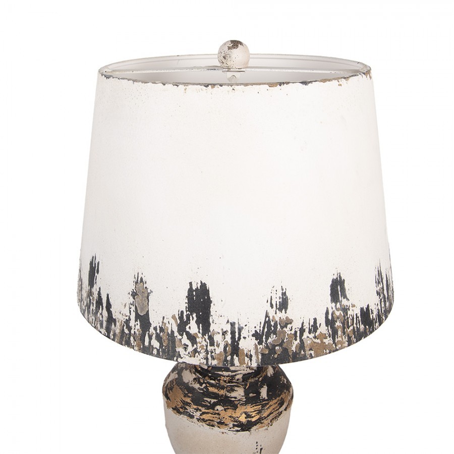 Béžová antik kovová stolní lampa Florence - Ø 32*60 cm E27/max 1*60W