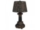 Černá antik dřevěno-kovová stolní lampa Nathalie - Ø 35*64 cm E27/ma* 1*60W