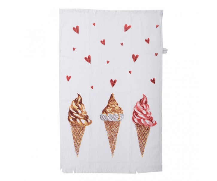 Froté ručník se zmrzlinou Frosty And Sweet - 40*66 cm Clayre & Eef