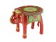 Dřevěný barevný stůl / stolička slon Mumbai mango wood - 48*35*36 cm J-Line by Jolipa