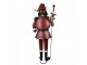 Veliká červená kovová socha Santa Claus s holí - 82*36*205 cm Clayre & Eef