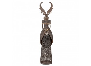 Bronzová antik kovová dekorace jelen Deer - 20*11*81 cm