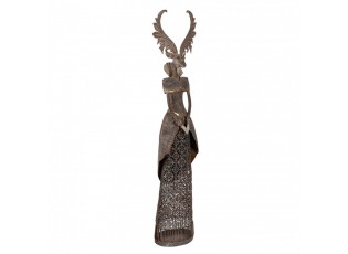 Bronzová antik kovová dekorace jelen Deer - 20*11*81 cm