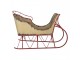 Veliké béžovo-červené kovové sáně Christmas Sleigh - 156*73*104 cm Clayre & Eef