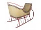 Veliké béžovo-červené kovové sáně Christmas Sleigh - 156*73*104 cm Clayre & Eef