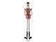 Veliká kovová socha Louskáček Nutcracker s bubnem - 38*47*183 cm Clayre & Eef