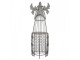 Šedá antik kovová police na víno ve tvaru anděla Wine Rack Angel - 79*62*207 cm Clayre & Eef