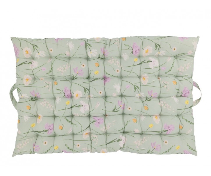 Zelená matrace s květy Aix Quilt Wild Flowers - 60*100 cm Chic Antique