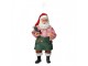 Závěsná vánoční dekorace Santa Claus držící mašinku - 9*6*17 cm Clayre & Eef