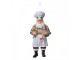 Závěsná vánoční dekorace Santa Claus držící perníček - 10*6*17 cm Clayre & Eef