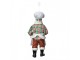 Závěsná vánoční dekorace Santa Claus držící perníček - 10*6*17 cm Clayre & Eef