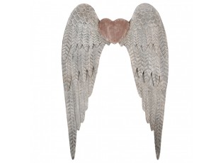 Zinková antik nástěnná dekorace andělská křídla Wings Angel - 79*6*113 cm
