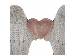 Zinková antik nástěnná dekorace andělská křídla Wings Angel - 79*6*113 cm