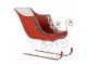 Červeno-zlaté kovové sáně Christmas Sleigh - 37*16*31 cm Clayre & Eef