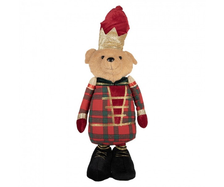 Christmas Decoration Figurine Bear 25x15x60 Cm Brown Textile - 25*15*60 cm Clayre & Eef
