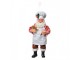 Závěsná vánoční dekorace Santa Claus cukrář držící perníček - 9*6*17 cm Clayre & Eef