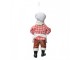 Závěsná vánoční dekorace Santa Claus cukrář držící perníček - 9*6*17 cm Clayre & Eef