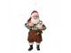 Závěsná vánoční dekorace Santa Claus držící sněhuláka - 9*6*17 cm Clayre & Eef