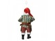 Závěsná vánoční dekorace Santa Claus držící sněhuláka - 9*6*17 cm Clayre & Eef