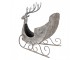 Zinková antik kovová dekorace sáně s jelenem Deer - 44*34*47 cm Clayre & Eef