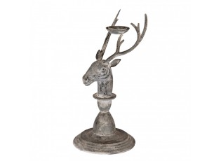 Zinkový antik kovový svícen jelen Deer - 17*14*30 cm