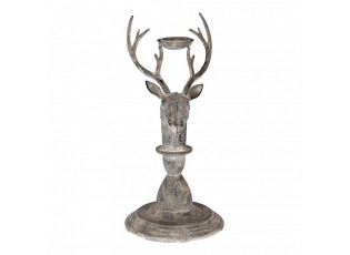 Zinkový antik kovový svícen jelen Deer - 17*14*30 cm