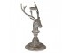Zinkový antik kovový svícen jelen Deer - 17*14*30 cm Clayre & Eef