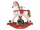 Bílo-červený stojan na stromek houpací koník Rocking Horse - 69*19*64 cm Clayre & Eef