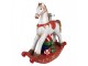 Bílo-červený stojan na stromek houpací koník Rocking Horse - 69*19*64 cm Clayre & Eef