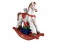 Bílo-červený stojan na stromek houpací koník Rocking Horse - 69*19*64 cm Clayre & Eef