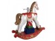 Bílo-červený stojan na stromek houpací koník Rocking Horse - 69*19*64 cm Clayre & Eef