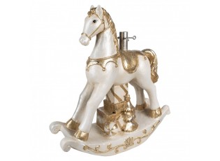 Béžovo-zlatý stojan na stromek houpací kůň Rocking Horse - 60*19*64 cm