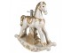 Béžovo-zlatý stojan na stromek houpací kůň Rocking Horse - 60*19*64 cm Clayre & Eef