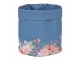 Modrý bavlněný košík na pečivo Flower & Fiesta - Ø 15*16 cm Clayre & Eef