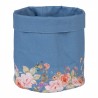 Modrý bavlněný košík na pečivo Flower & Fiesta - Ø 15*16 cm