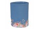 Modrý bavlněný košík na pečivo Flower & Fiesta - Ø 15*16 cm Clayre & Eef
